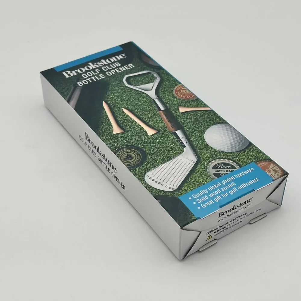 BROOKSTONE Golf Club Bottle Opener- Golf Lover Bar Accessory New In Box